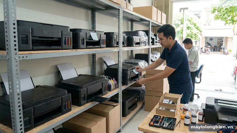Máy in phun màu nhiều model chờ sửa chữa Máy in phun màu nhiều model chờ sửa chữa