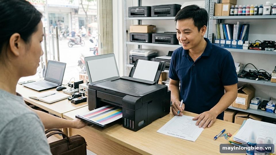 Kỹ thuật viên tư vấn giá máy in phun màu cũ
