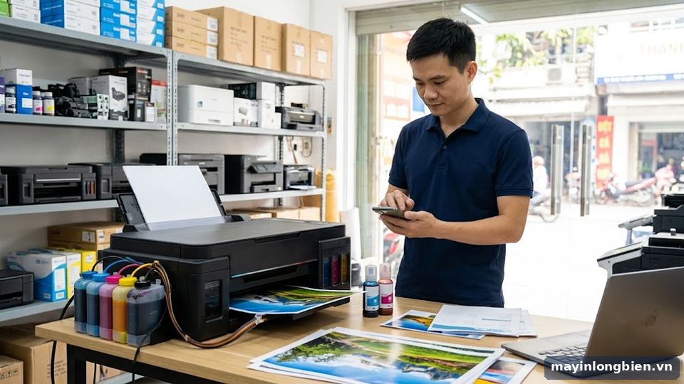 máy in A3 có Wi-Fi in từ điện thoại