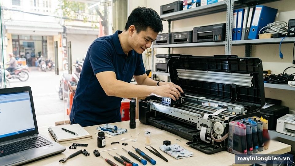 kiểm tra máy in A3 cũ