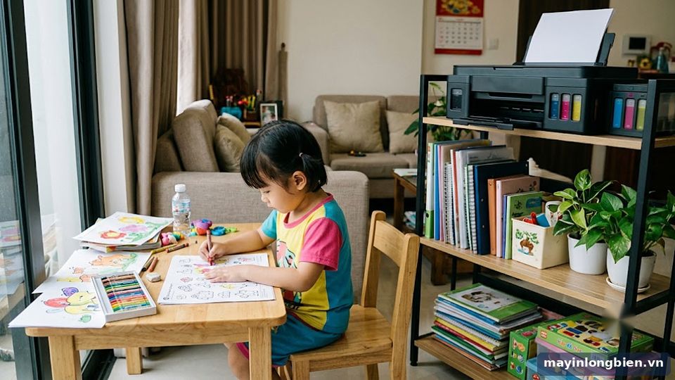 Trẻ em tô màu phiếu in từ máy in phun gia đình Trẻ em tô màu phiếu in từ máy in phun gia đình