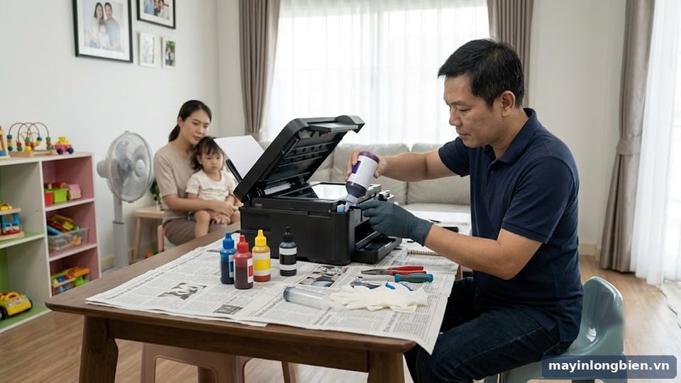 Kỹ thuật viên sửa máy in phun màu tại nhà khách Kỹ thuật viên sửa máy in phun màu tại nhà khách