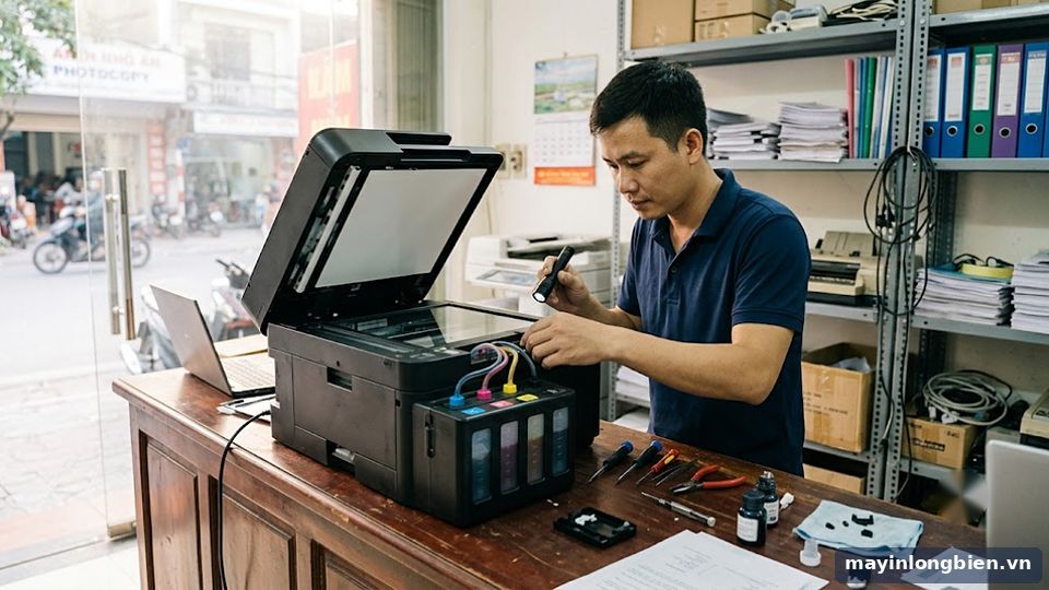 Bảo trì máy in phun màu định kỳ tại tiệm photo Bảo trì máy in phun màu định kỳ tại tiệm photo