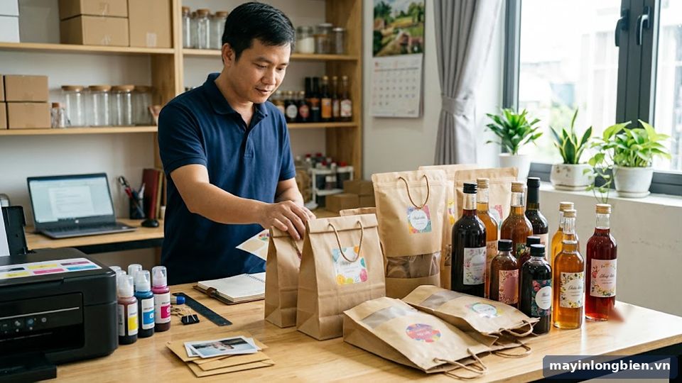 Tem nhãn decal in phun dán lên sản phẩm