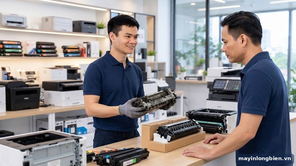 Đối chiếu linh kiện cũ khi mua linh kiện máy in Đối chiếu linh kiện cũ khi mua linh kiện máy in