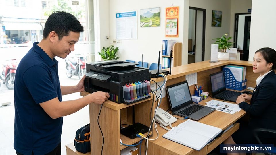 Cài đặt máy in phun màu cho nhiều máy tính văn phòng