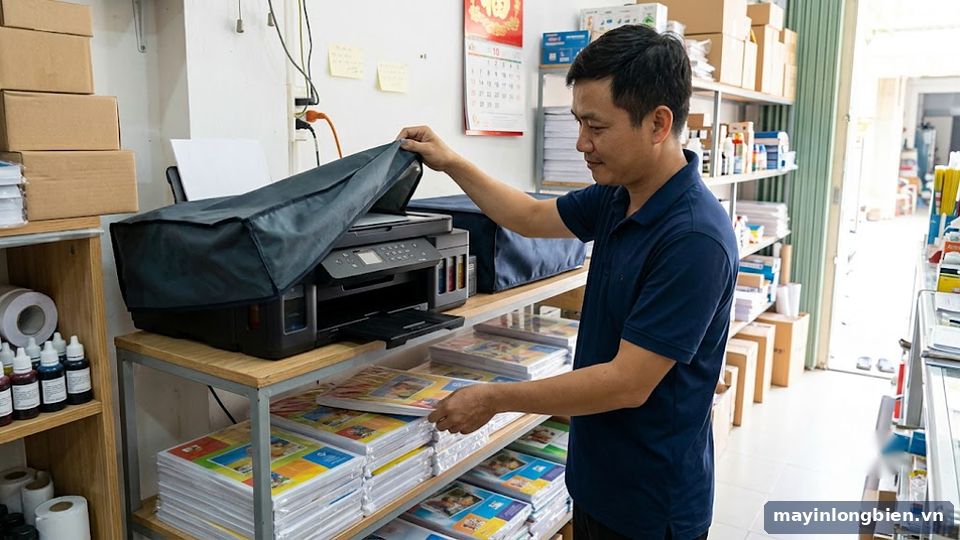 Bảo quản máy in phun màu và giấy chống bụi, chống ẩm Bảo quản máy in phun màu và giấy chống bụi, chống ẩm