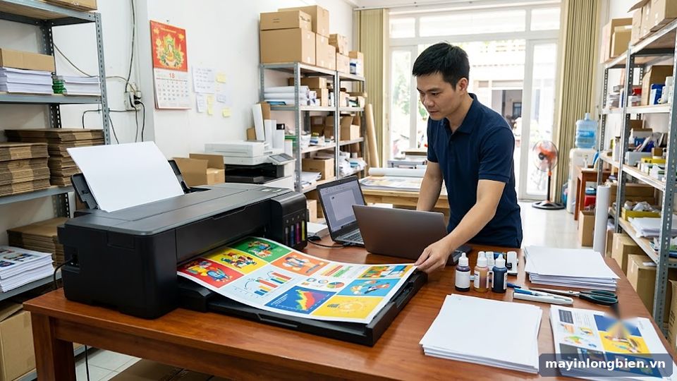 Máy in phun màu A3 in poster cho cửa hàng