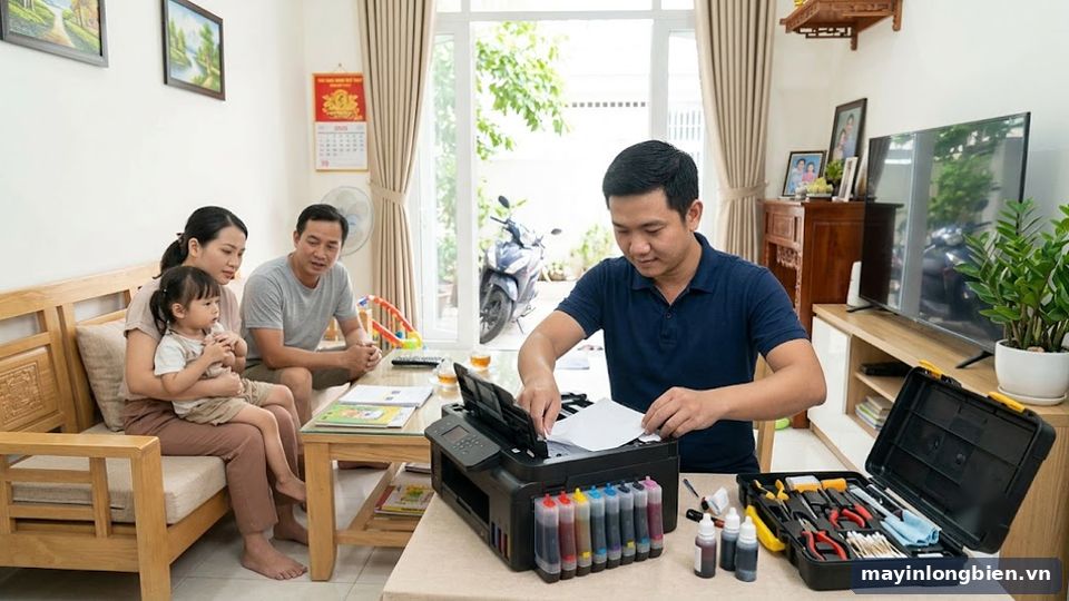 Sửa máy in phun màu tại nhà khách hàng