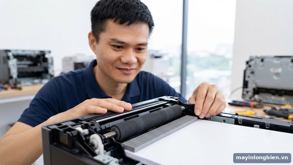 Bánh xe và miếng tách giấy máy in phun