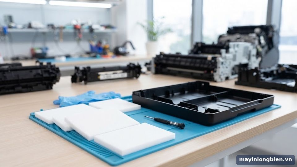 Mút thải mới chuẩn bị thay cho máy in Epson