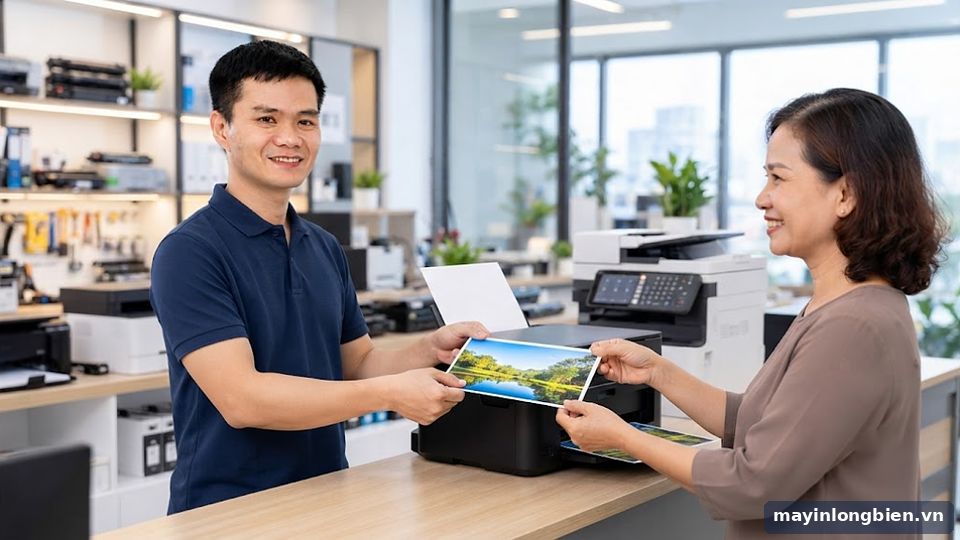 Máy in phun màu hoạt động lại sau khi sửa mainboard