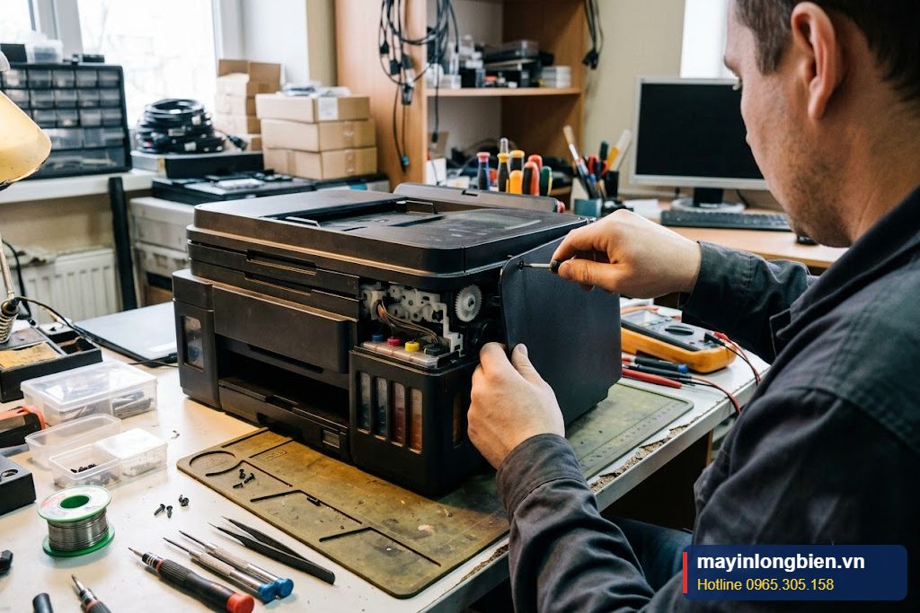 Mở nắp máy in để lấy giấy kẹt đúng cách Mở nắp máy in để lấy giấy kẹt đúng cách