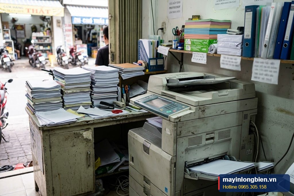 Tiệm photo dùng máy photocopy cũ in tài liệu Tiệm photo dùng máy photocopy cũ in tài liệu