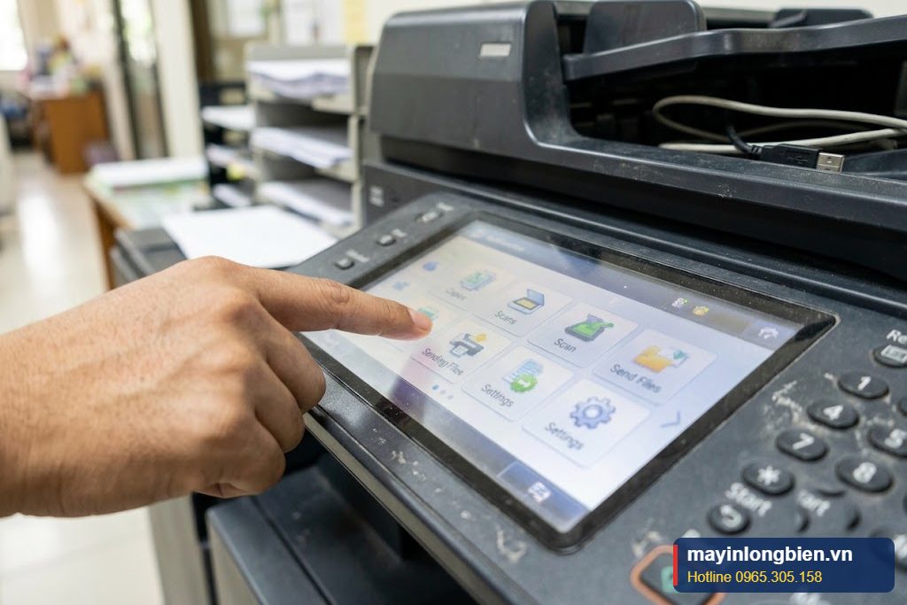 Bảng điều khiển cảm ứng của máy photocopy Bảng điều khiển cảm ứng của máy photocopy