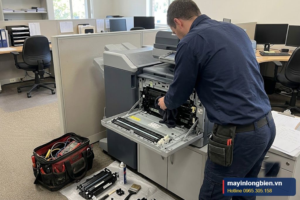 Kỹ thuật viên bảo trì máy photocopy định kỳ tại văn phòng Kỹ thuật viên bảo trì máy photocopy định kỳ tại văn phòng