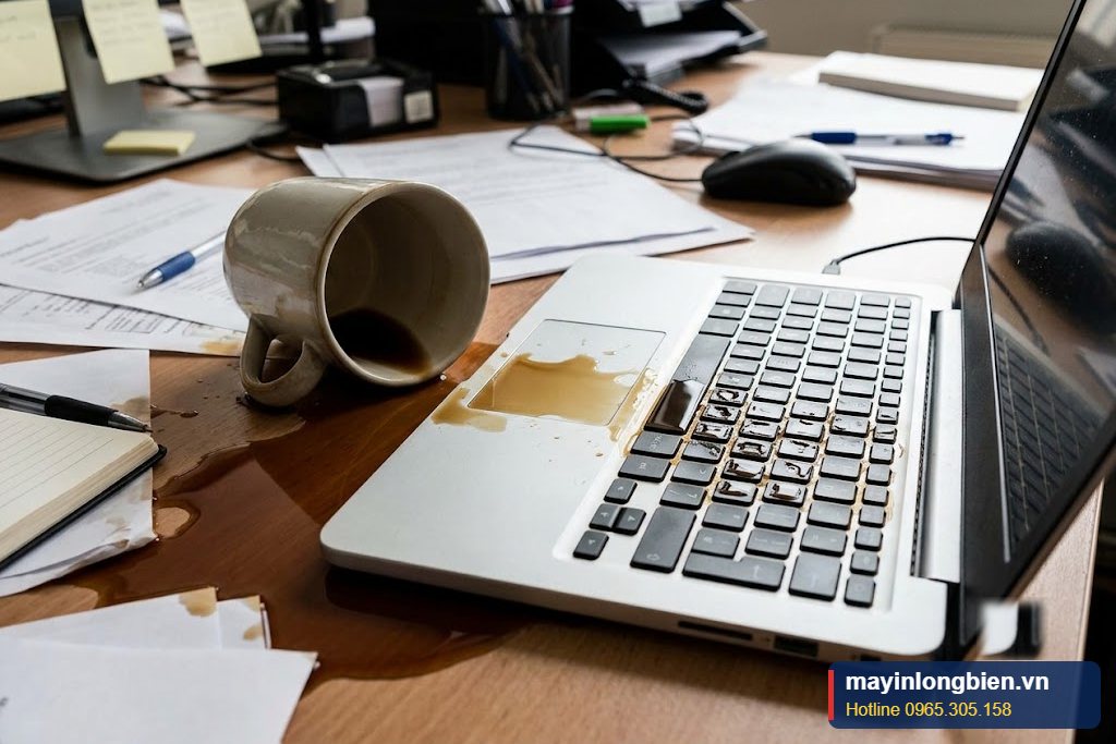 Cốc nước đổ lên bàn phím laptop, nguyên nhân hàng đầu làm hỏng bàn phím Cốc nước đổ lên bàn phím laptop, nguyên nhân hàng đầu làm hỏng bàn phím
