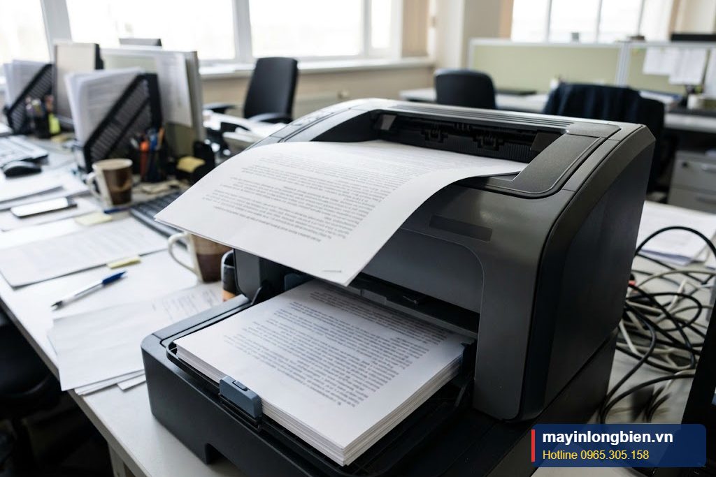 Máy in hoạt động lại bình thường sau khi xử lý hàng đợi in