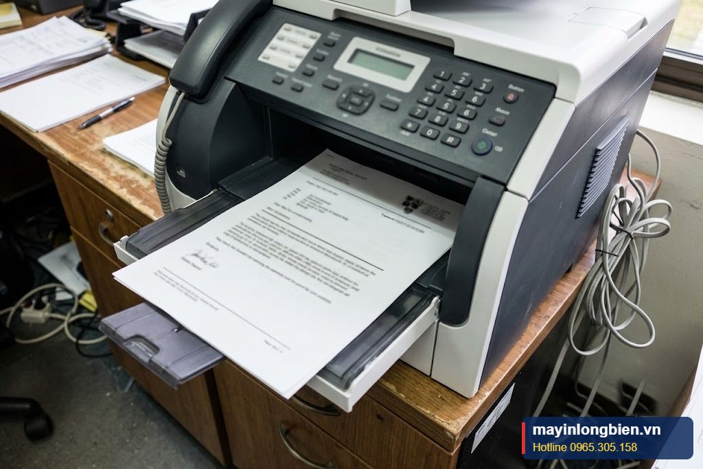 Bản fax nhận được trên máy fax văn phòng