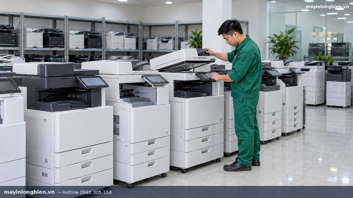Bán máy photocopy cũ tân trang tại Hà Nội - Thần Vũ Bán máy photocopy cũ đã tân trang tại kho Hà Nội - Máy In Mực In Thần Vũ
