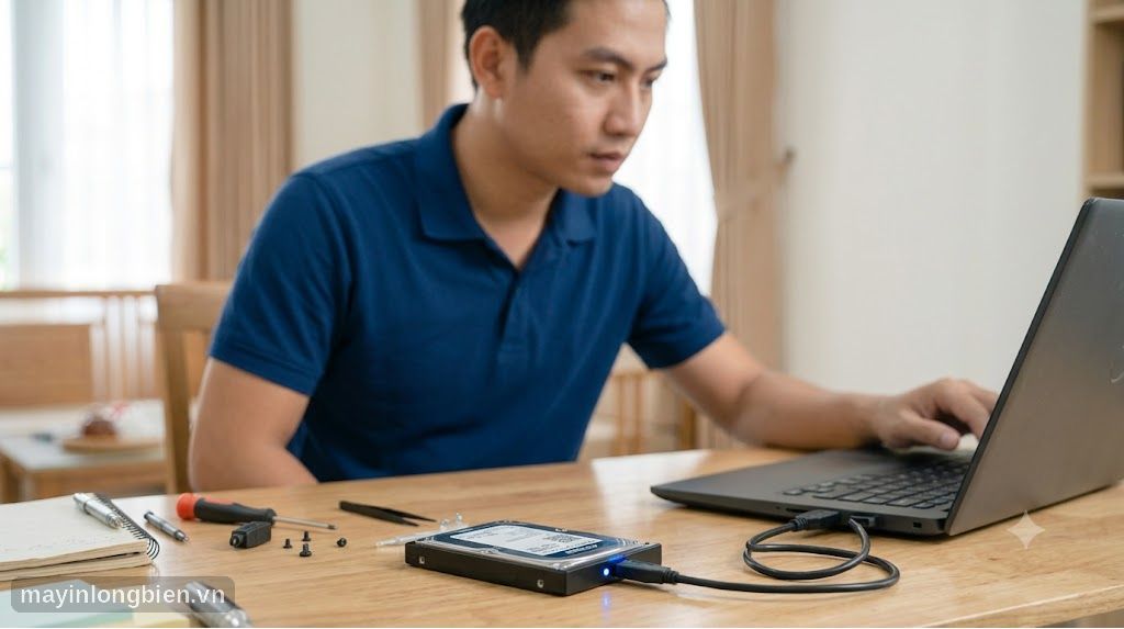 Đọc dữ liệu ổ cứng laptop qua khay đọc ổ cứng ngoài
