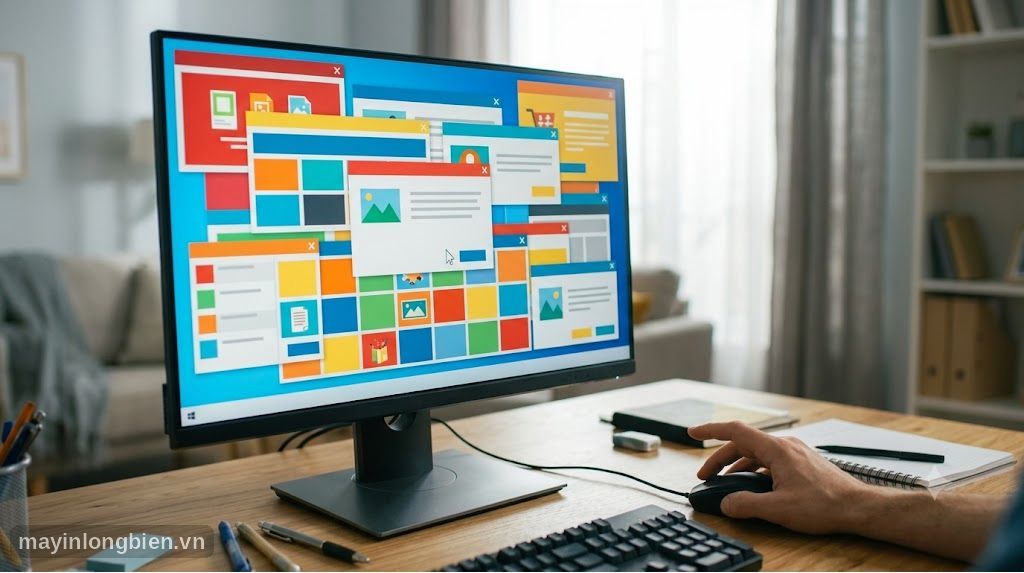 Màn hình máy tính bị nhiều cửa sổ quảng cáo do nhiễm mã độc