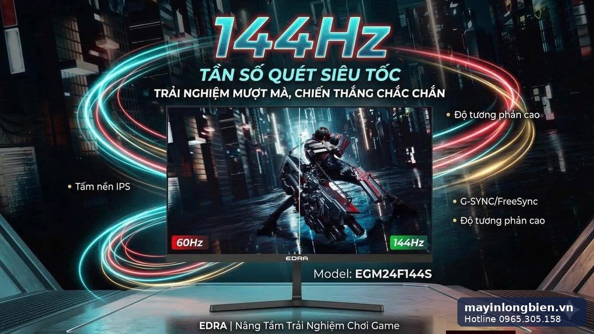 Màn hình gaming EDRA EGM24F144S 24 inch Full HD 144Hz tấm nền IPS