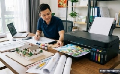 Máy in phun màu A3 cho thiết kế, kiến trúc, in bản vẽ