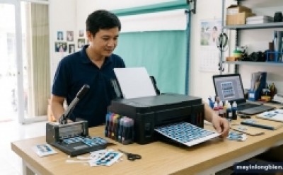 Máy in phun màu in ảnh thẻ lấy ngay cho tiệm ảnh, tiệm photo
