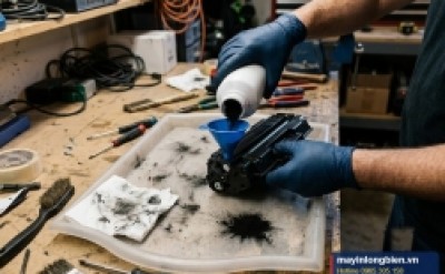 Quy trình đổ mực máy in laser đúng kỹ thuật từng bước