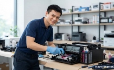 Thay bộ mực thải, mút thải máy in Epson đúng cách | Thần Vũ