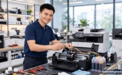 Thay ống dẫn mực, bình mực ngoài bị hở, lọt khí | Thần Vũ