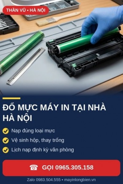 Đổ Mực Máy In Tại Nhà Hà Nội – Nạp Mực Laser Tận Nơi | Thần Vũ