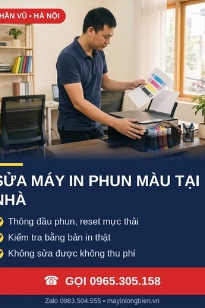 Sửa Máy In Phun Màu Tại Nhà Hà Nội – Thông Đầu Phun | Thần Vũ