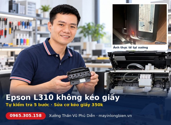 Máy in Epson L310 không kéo giấy: nguyên nhân và giá sửa