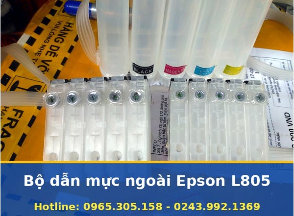 Bộ Dẫn Mực Ngoài Epson L805 Lắp Tận Nơi, Bảo Hành Theo Phiếu