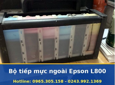 Bộ Tiếp Mực Ngoài Epson L800 Lắp Tận Nơi, Bảo Hành Ghi Phiếu
