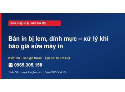 Bản in bị lem, dính mực – xử lý khi báo giá sửa máy in