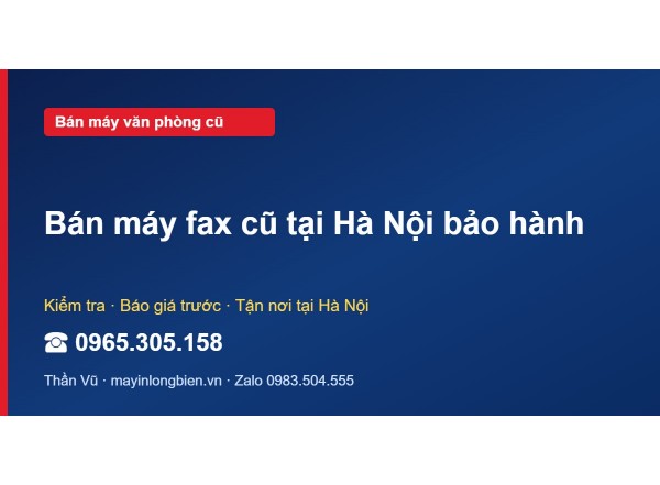 Bán máy fax cũ tại Hà Nội bảo hành