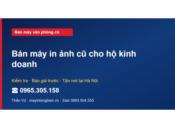 Bán máy in ảnh cũ cho hộ kinh doanh