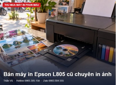 Bán máy in Epson L805 cũ: lưu ý đầu phun 6 màu | Thần Vũ