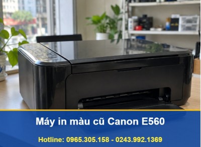 Máy In Màu Cũ Canon E560 Đa Năng Có Wifi, In Hai Mặt Tự Động