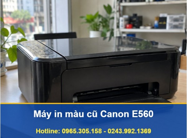 Máy In Màu Cũ Canon E560 Đa Năng Có Wifi, In Hai Mặt Tự Động