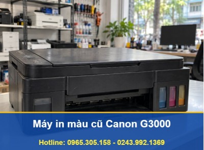 Máy In Màu Cũ Canon G3000 Có Wifi, In Thử, Có Phiếu Bảo Hành