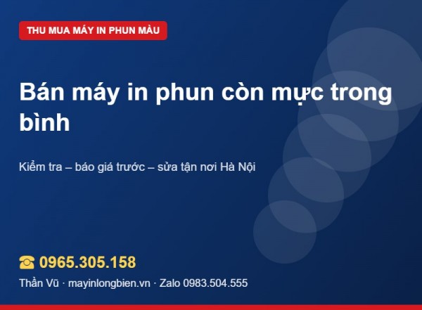 Bán máy in còn mực trong bình: rút hay để nguyên? | Thần Vũ