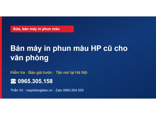 Bán máy in phun màu HP cũ cho văn phòng
