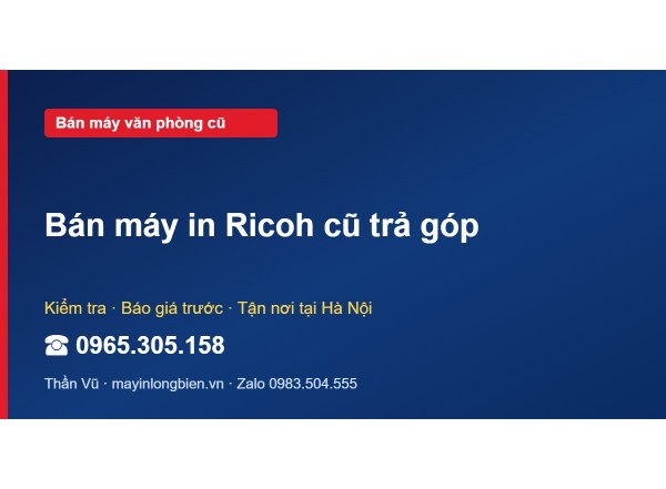 Bán máy in Ricoh cũ trả góp