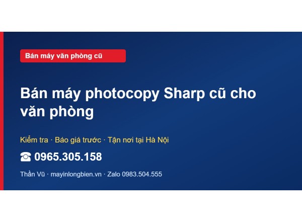 Bán máy photocopy Sharp cũ cho văn phòng
