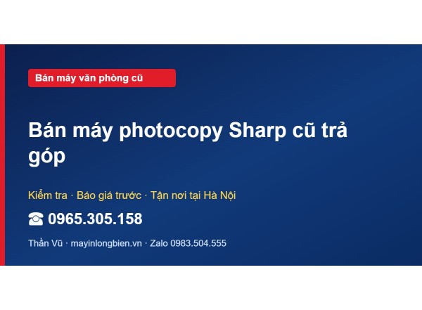 Bán máy photocopy Sharp cũ trả góp
