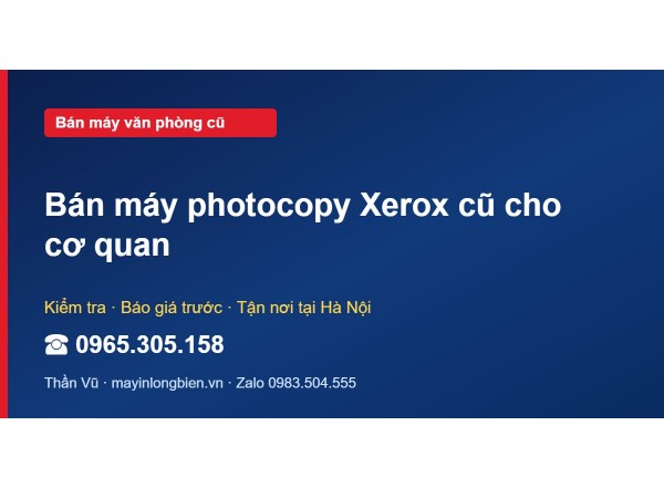 Bán máy photocopy Xerox cũ cho cơ quan